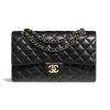 Replica Chanel Women Classic Handbag in Lambskin Leather-Black