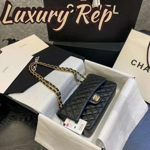 Replica Chanel Women Classic Handbag in Lambskin Leather-Black 3