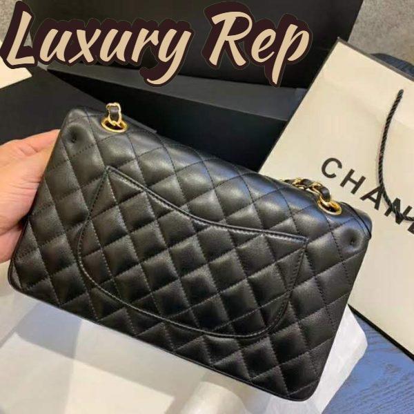 Replica Chanel Women Classic Handbag in Lambskin Leather-Black 7