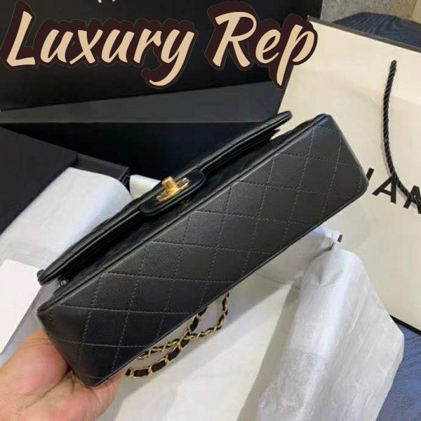 Replica Chanel Women Classic Handbag in Lambskin Leather-Black 8