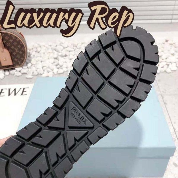 Replica Prada Women Double Wheel Sequin Sneakers-Black 11