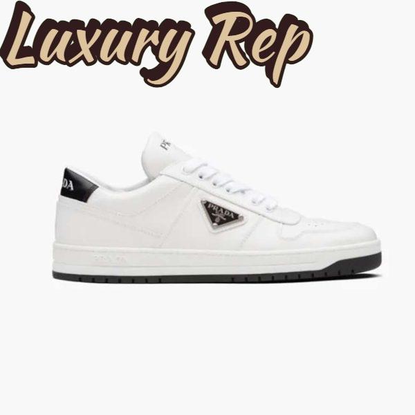 Replica Prada Women Downtown Perforated Leather Sneakers-White