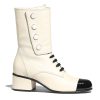 Replica Chanel Women Ankle Boots Calfskin Black 6.5 cm 2.6 in Heel 15