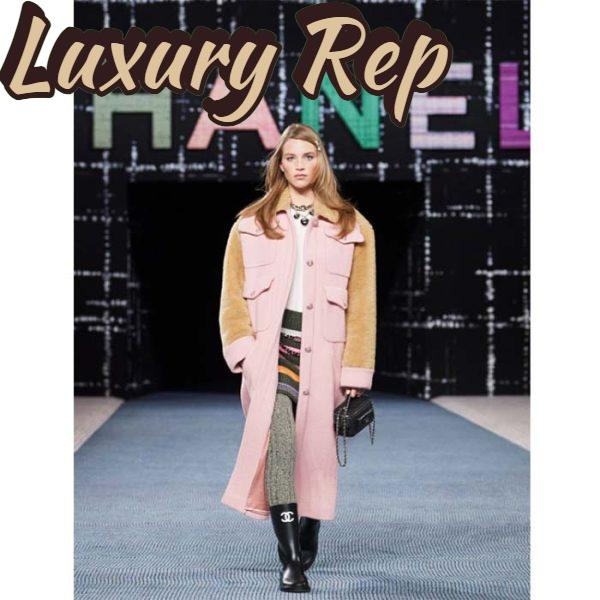 Replica Chanel Women CC High Boots Caoutchouc Leather Black 12