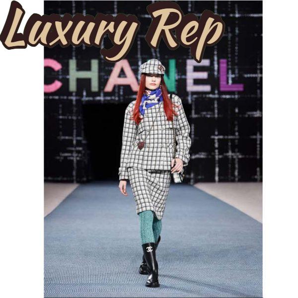 Replica Chanel Women CC High Boots Caoutchouc Leather Black 13