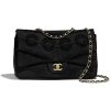 Replica Chanel Women Flap Bag Denim & Gold-Tone Metal-Black