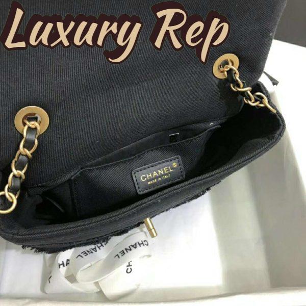 Replica Chanel Women Flap Bag Denim & Gold-Tone Metal-Black 10