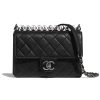 Replica Chanel Women Flap Bag Grained Calfskin & Gold-Tone Metal-Black 13
