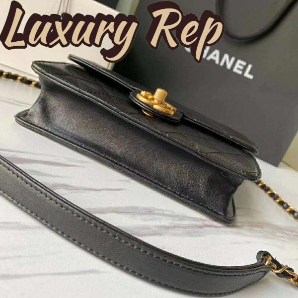 Replica Chanel Women Flap Bag Goatskin Acrylic Beads & Ruthenium-Finish Metal 5