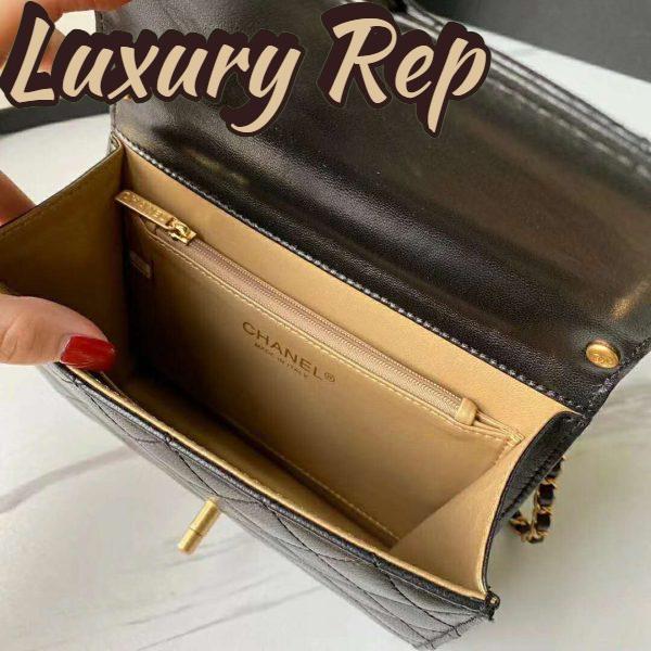 Replica Chanel Women Flap Bag Goatskin Acrylic Beads & Ruthenium-Finish Metal 6