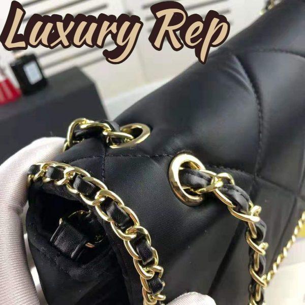 Replica Chanel Women Flap Bag in Satin Leather-Black 10