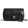 Replica Chanel Women Flap Bag in Shearling Lambskin Leather-Blue 11