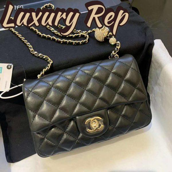 Replica Chanel Women Flap Bag Lambskin & Gold-Tone Metal-Black 3
