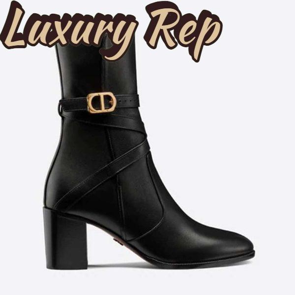 Replica Dior Women Dior Empreinte Ankle Boot ‘CD’ Black Soft Calfskin