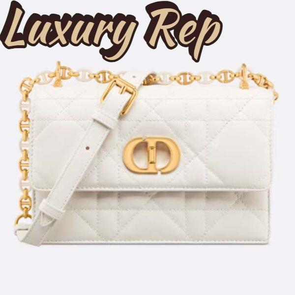 Replica Dior Women CD Miss Caro Mini Bag Latte Macrocannage Lambskin