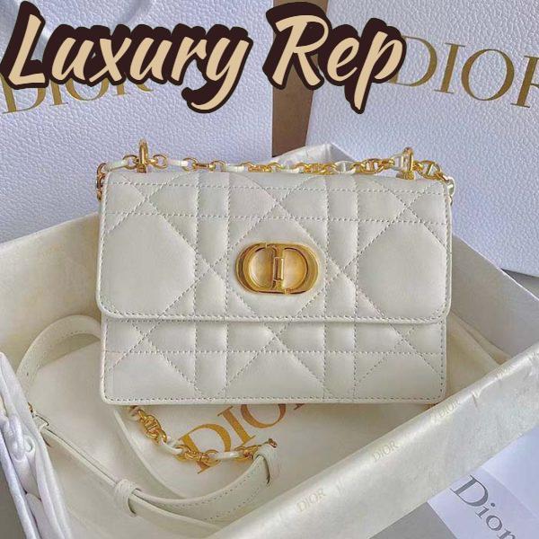 Replica Dior Women CD Miss Caro Mini Bag Latte Macrocannage Lambskin 3