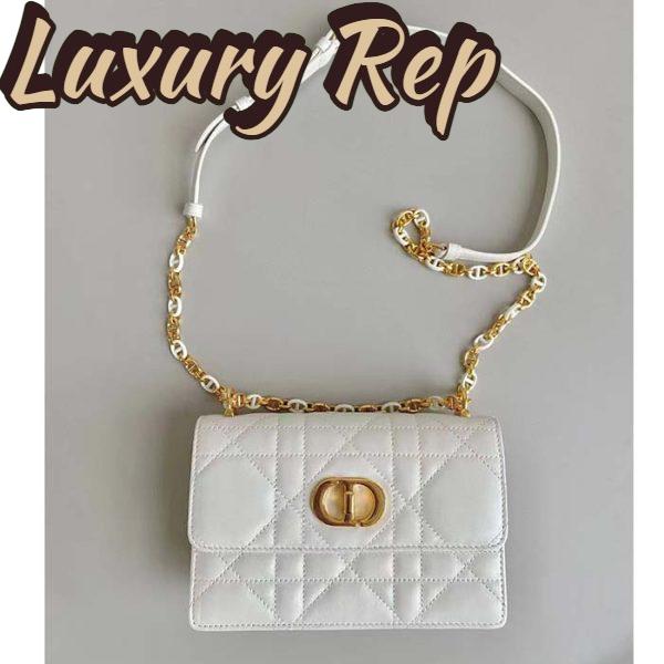 Replica Dior Women CD Miss Caro Mini Bag Latte Macrocannage Lambskin 4