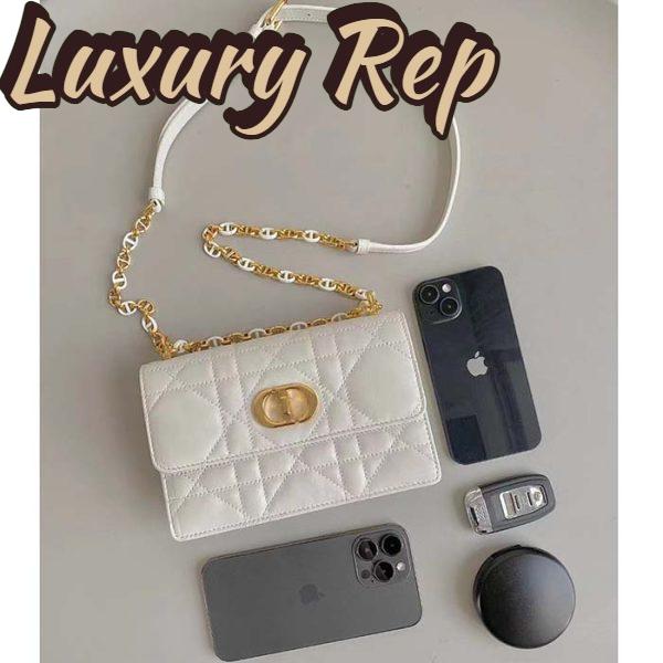 Replica Dior Women CD Miss Caro Mini Bag Latte Macrocannage Lambskin 5
