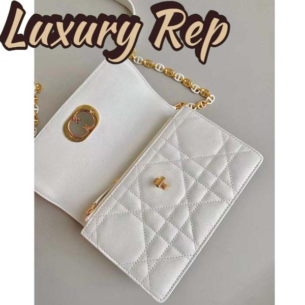 Replica Dior Women CD Miss Caro Mini Bag Latte Macrocannage Lambskin 7