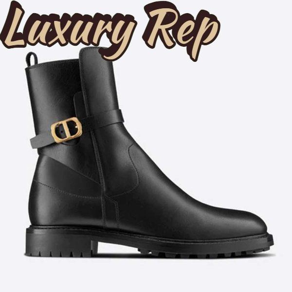 Replica Dior Women Dior Empreinte Ankle Boot ‘CD’ Signature Black Calfskin 2