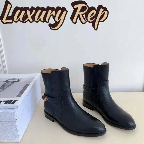 Replica Dior Women Dior Empreinte Ankle Boot ‘CD’ Signature Black Calfskin 3