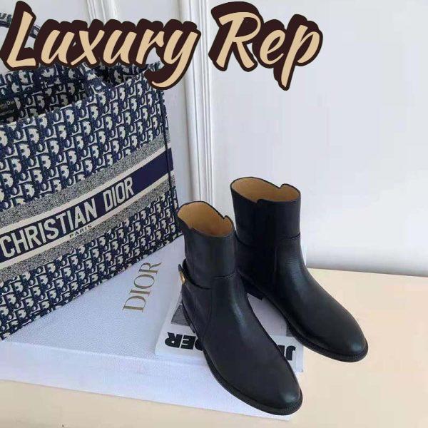 Replica Dior Women Dior Empreinte Ankle Boot ‘CD’ Signature Black Calfskin 4
