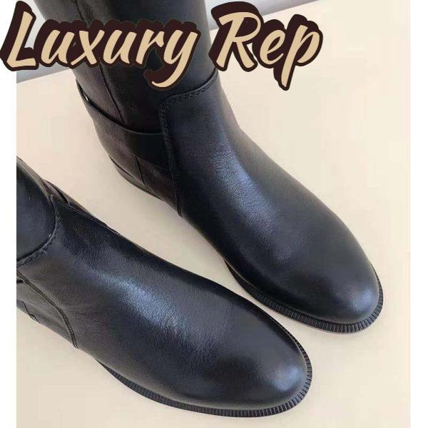 Replica Dior Women Dior Empreinte Ankle Boot ‘CD’ Signature Black Calfskin 10