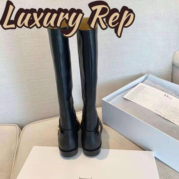 Replica Dior Women Dior Empreinte Boot ‘CD’ Signature Black Soft Calfskin 6