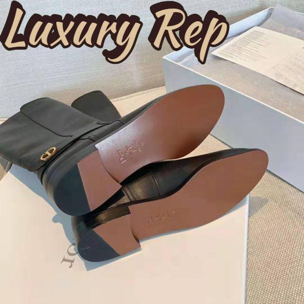 Replica Dior Women Dior Empreinte Boot ‘CD’ Signature Black Soft Calfskin 9