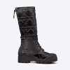 Replica Dior Women Dioriron Boot Black Quilted Cannage Calfskin
