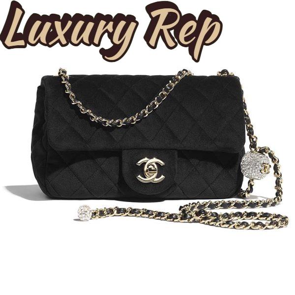 Replica Chanel Women Flap Bag Velvet Strass & Silver-Tone Metal 3
