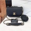 Replica Chanel Women Flap Bag with Top Handle Grained Calfskin-Black 13