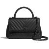 Replica Chanel Women Flap Bag with Top Handle in Grained Calfskin Leather-Red 12