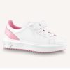 Replica Louis Vuitton LV Women Time Out Sneaker Pink Calf Leather Rubber Outsole