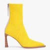 Replica Fendi Women High-Tech Rose Jacquard Ankle Boots FFrame Pointed-Toe 11