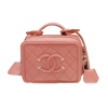 Replica Chanel Women Vanity Case in Grained Calfskin Leather-Pink