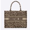 Replica Dior Unisex CD Medium Dior Book Tote Beige Multicolor Mizza Embroidery