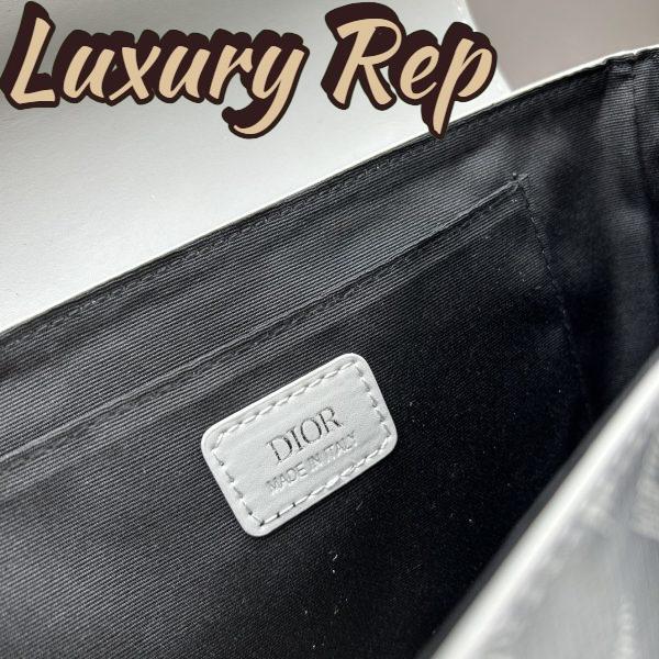 Replica Dior Unisex Hit The Road Bag Strap Gray CD Diamond Canvas Smooth Calfskin 10