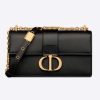 Replica Dior Women CD 30 Montaigne East-West Bag Chain Black Calfskin