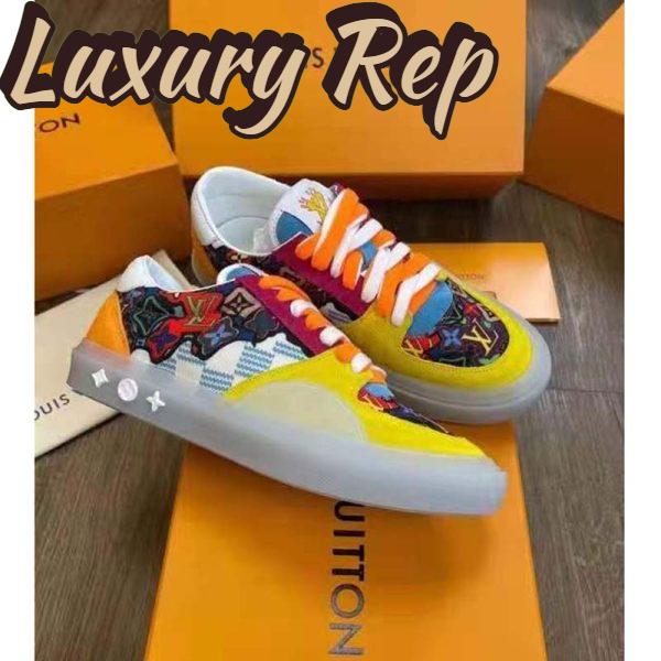Replica Louis Vuitton LV Unisex LV Ollie Sneaker Yellow Beads Suede Calf Leather 5