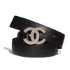 Replica Chanel Women Calfskin Gold-Tone Metal Glass Pearls & Strass Belt Black 8
