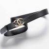 Replica Chanel Women Calfskin Gold-Tone Metal Glass Pearls & Strass Belt Black 7