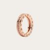 Replica Bvlgari Women B.zero1 Earrings in 18 KT Rose Gold Set with Pave Diamonds on the Spiral 6