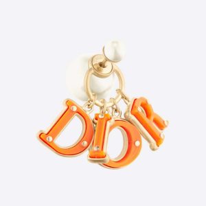 Replica Dior Women Tribales Earring Gold-Finish Metal and White Resin Pearls