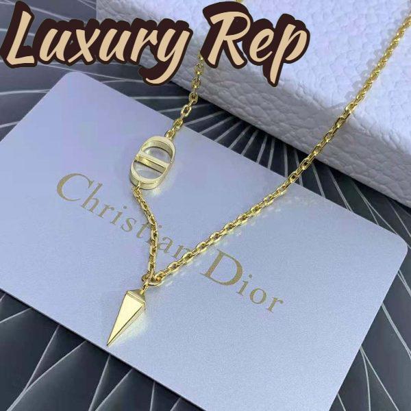 Replica Dior Women Petit CD Necklace Gold-Finish Metal 5
