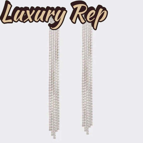 Replica Prada Women Crystal Logo Jewels Zirconia Earrings 2