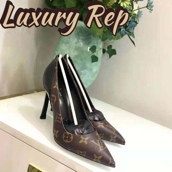 Replica Louis Vuitton LV Women Chérie Pump in Patent Monogram Canvas and Patent Calf Leather 3