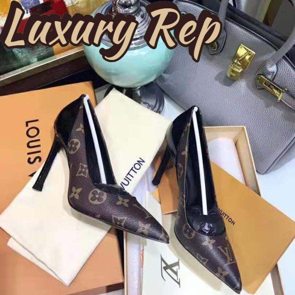 Replica Louis Vuitton LV Women Chérie Pump in Patent Monogram Canvas and Patent Calf Leather 7