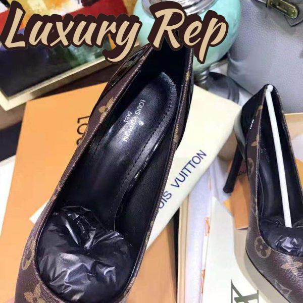 Replica Louis Vuitton LV Women Chérie Pump in Patent Monogram Canvas and Patent Calf Leather 9