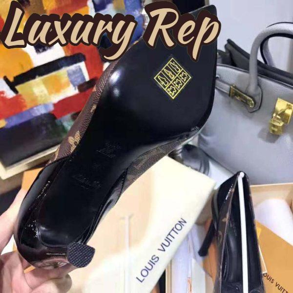 Replica Louis Vuitton LV Women Chérie Pump in Patent Monogram Canvas and Patent Calf Leather 10